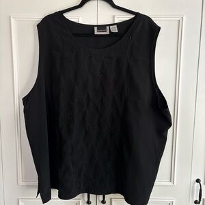 Maggie Barnes Black Textured Tank Top